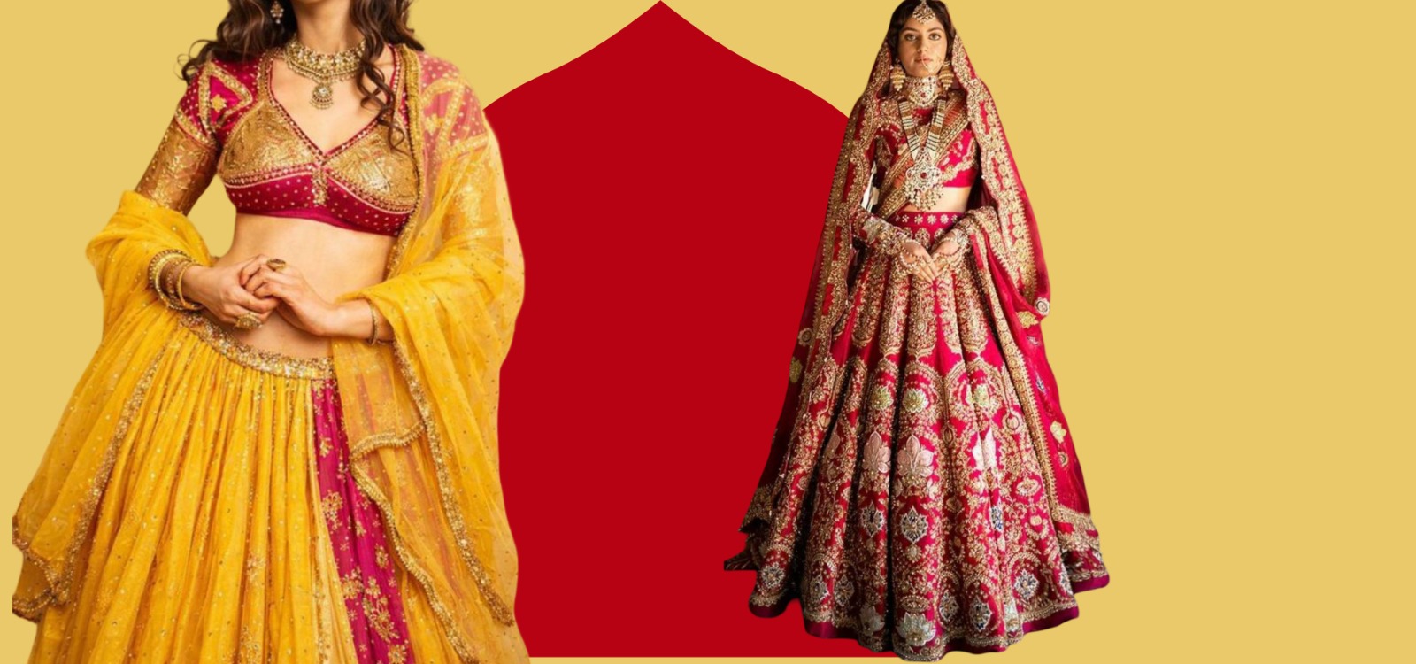 Bridal lehenga look