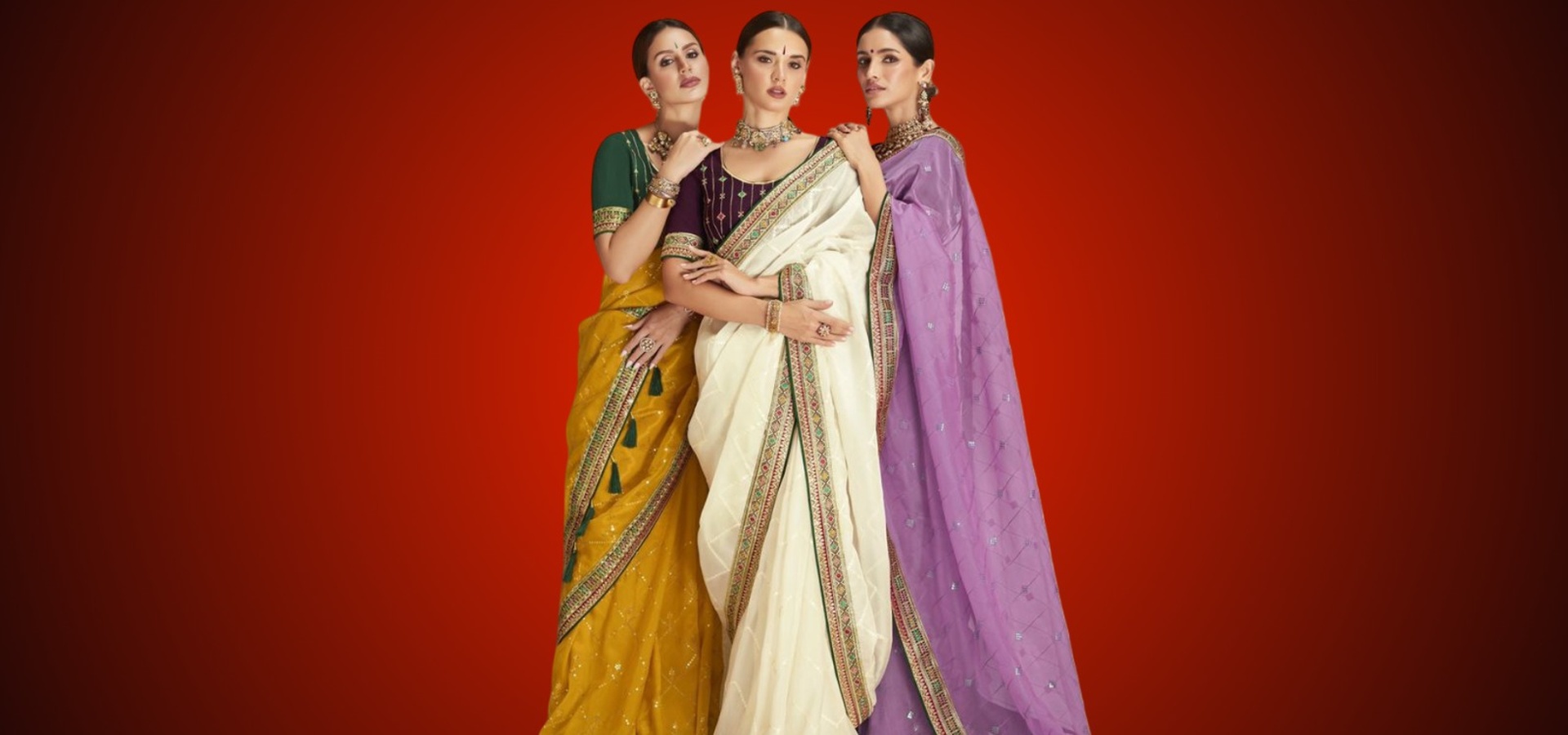 Model in a printed kurta set